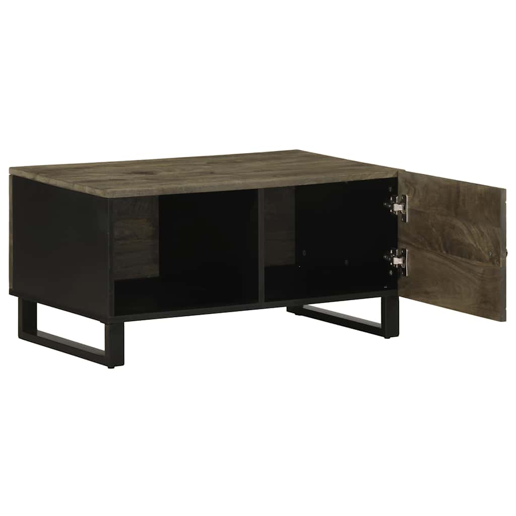 Coffee Table Black 80X50X40 Cm Solid Wood Mango