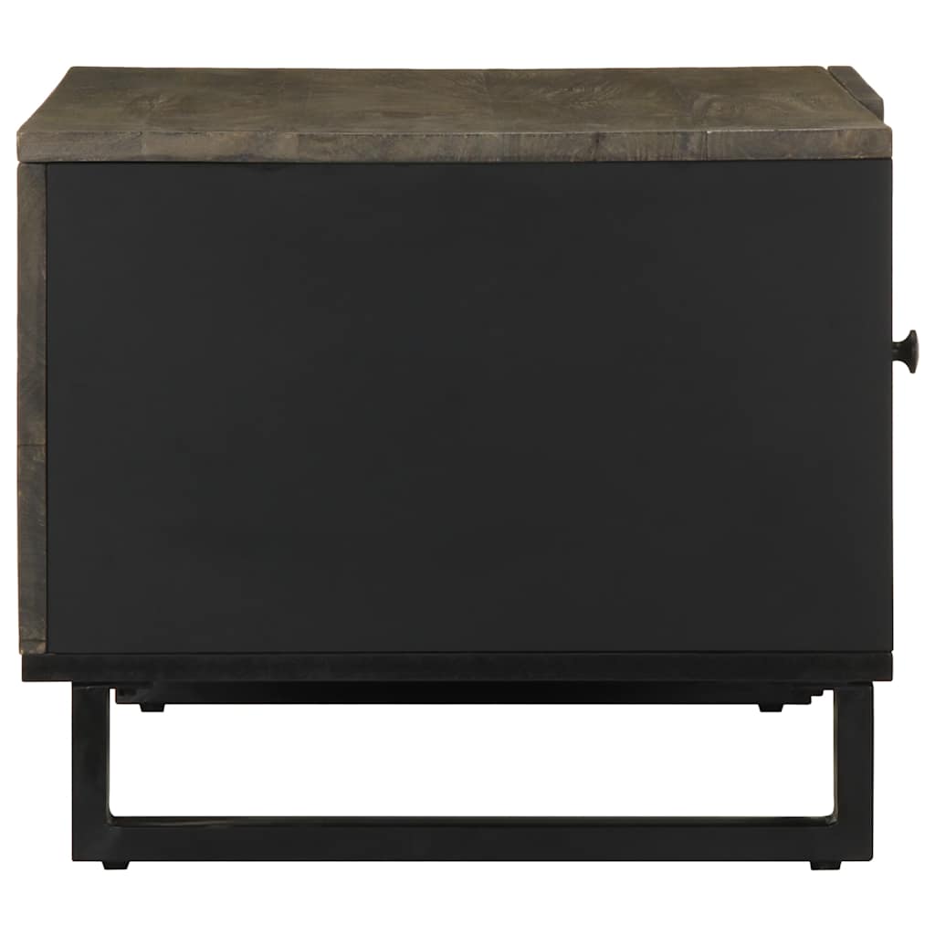 Coffee Table Black 80X50X40 Cm Solid Wood Mango