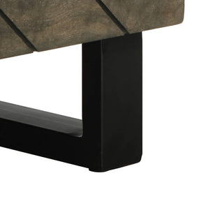 Coffee Table Black 80X50X40 Cm Solid Wood Mango